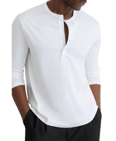 Мужская рубашка REISS Cameron Airwater-Cotton Henley T-Shirt