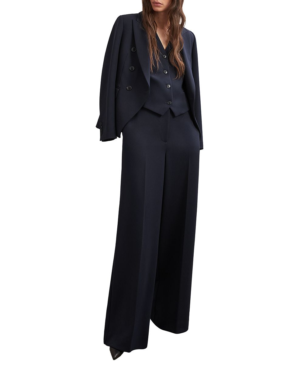 REISS Women's Gabi High-Waisted Wide-Leg Suit Pants