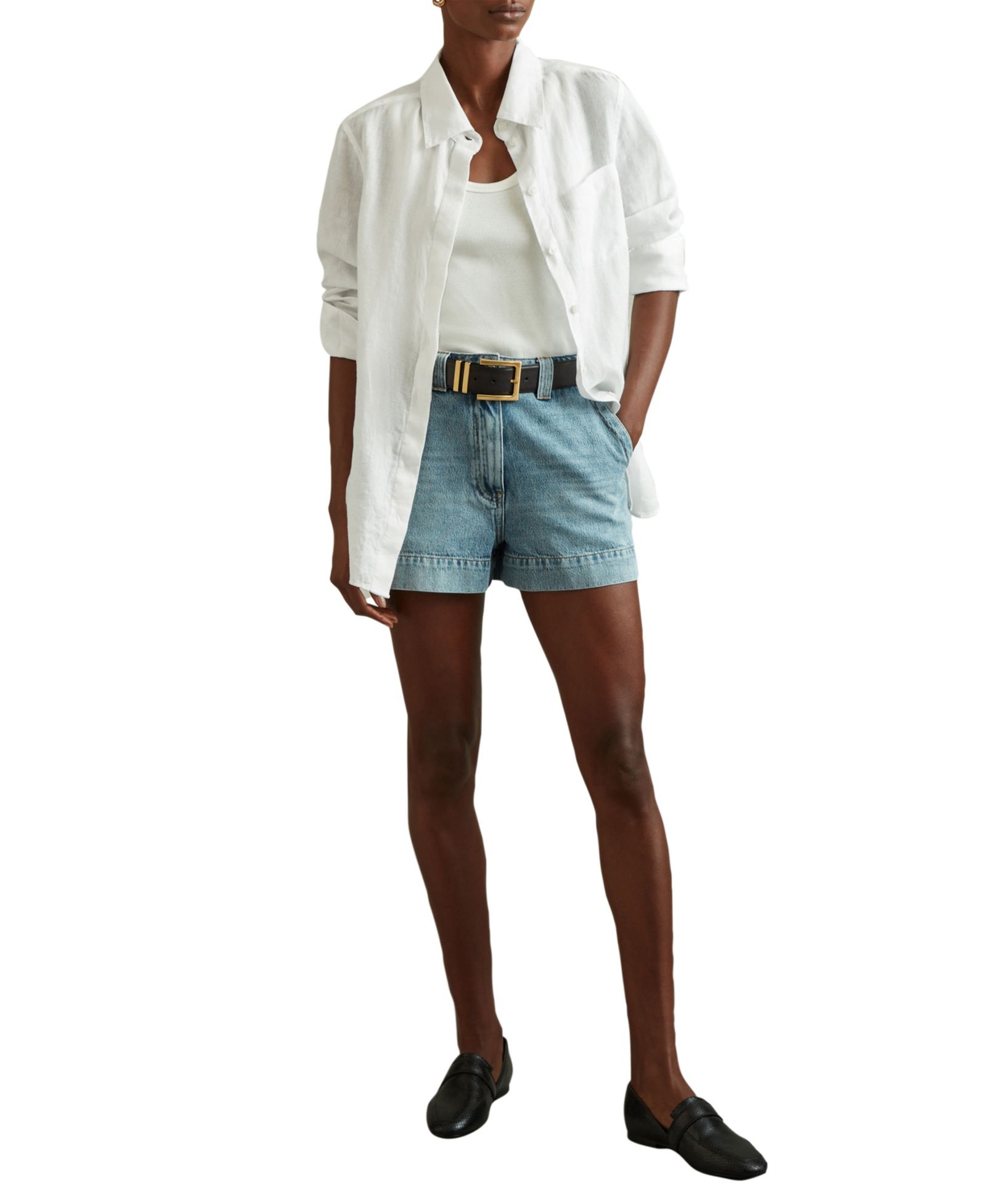 REISS Women's Belle Linen Shirt
