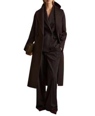 REISS женское двубортное пальто Blindseam из шерстяной смеси