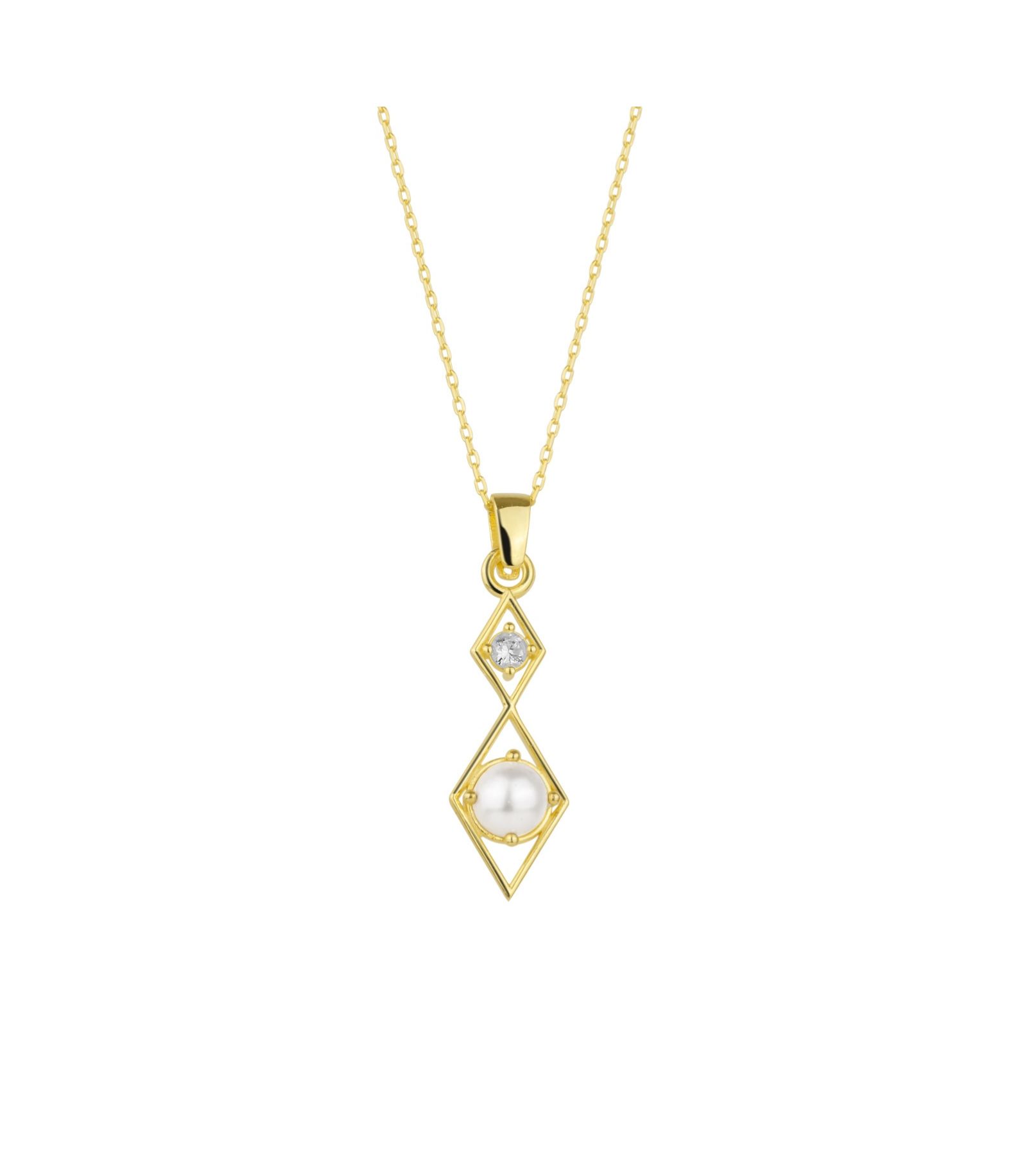 Жемчужное ожерелье Sterling Rhombus 3D