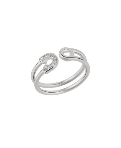 Кольцо Spero London Sterling Pave Jewelled Safety Pin