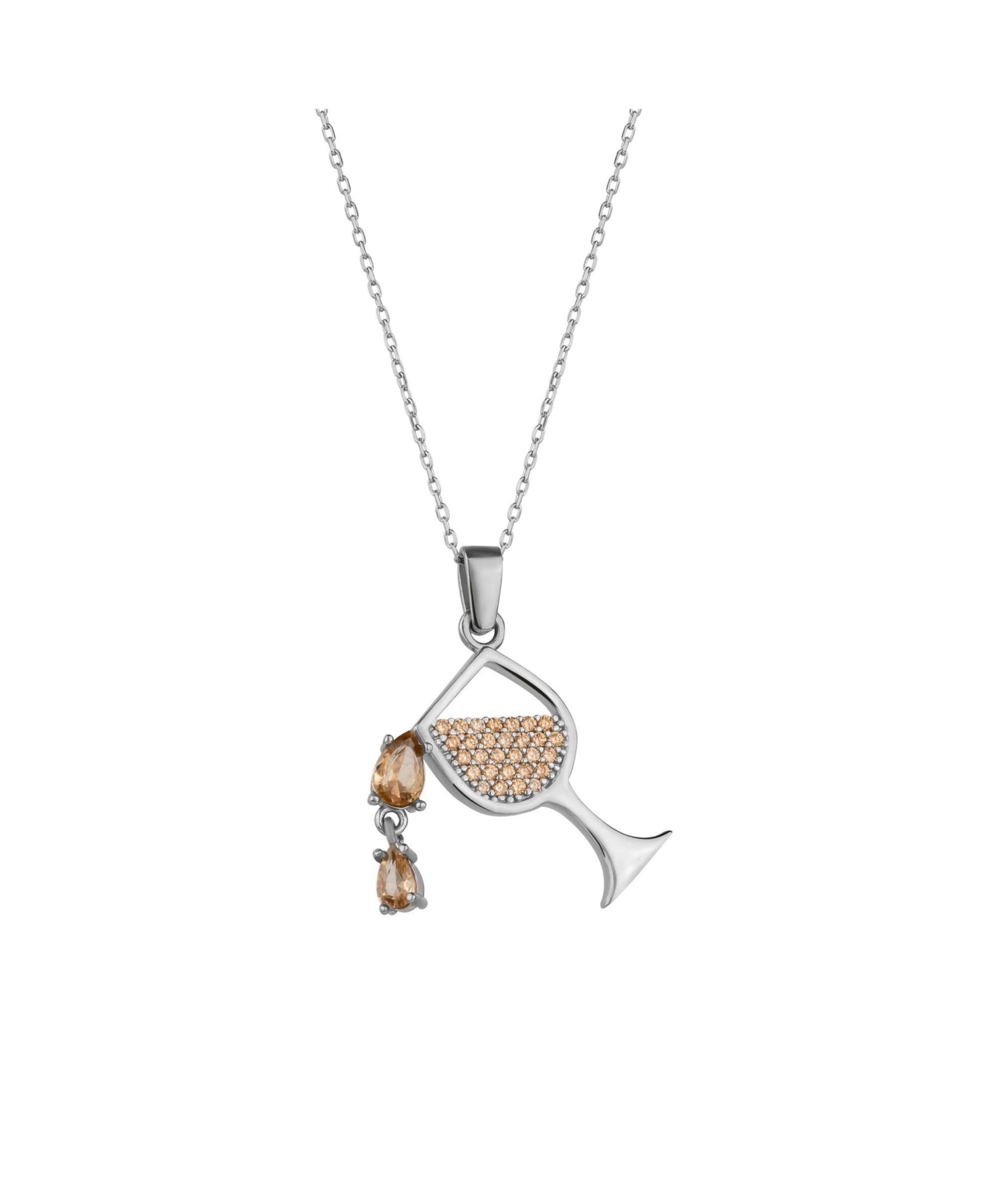 Spero London ожерелье Wine Glass Sterling