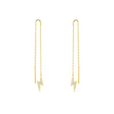 Серьги-подвески Spero London Lightning Bolt из стерлингового серебра