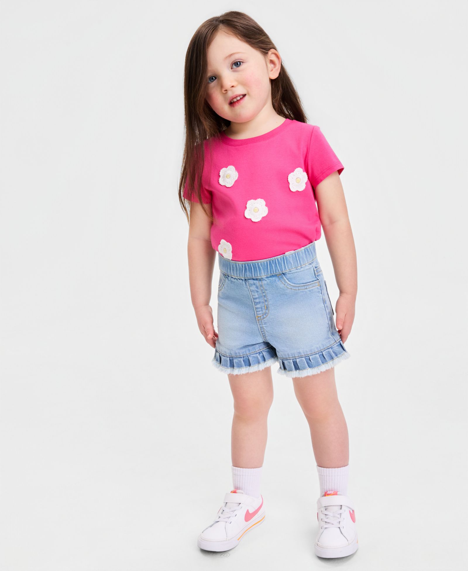 Epic Threads Girls' 12M-5T Denim Ruffled Shorts, Macy's Exclusive