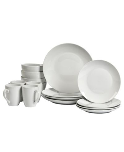 Tabletops Unlimited Набор столовой Adams Ash White, 16 предметов, на 4 персоны