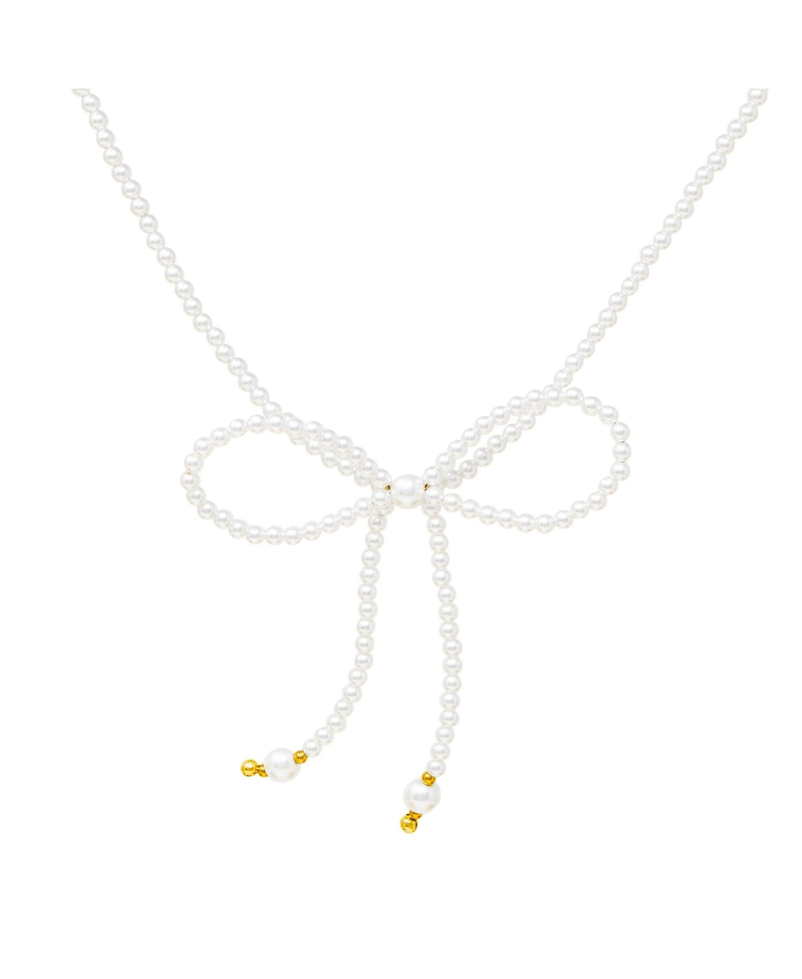 ZOMI GEMS Pearl Bow Necklace – Adjustable, Elegant, Lightweight Necklace
