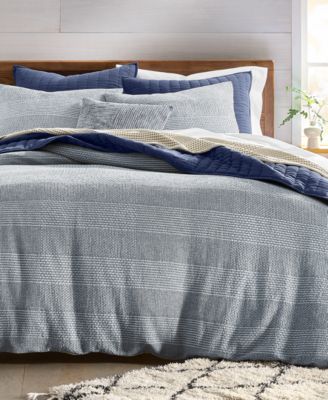 Oake Interlaced Basketweave 3-Piece Duvet Cover Set, Full/Queen, Macy's Exclusive