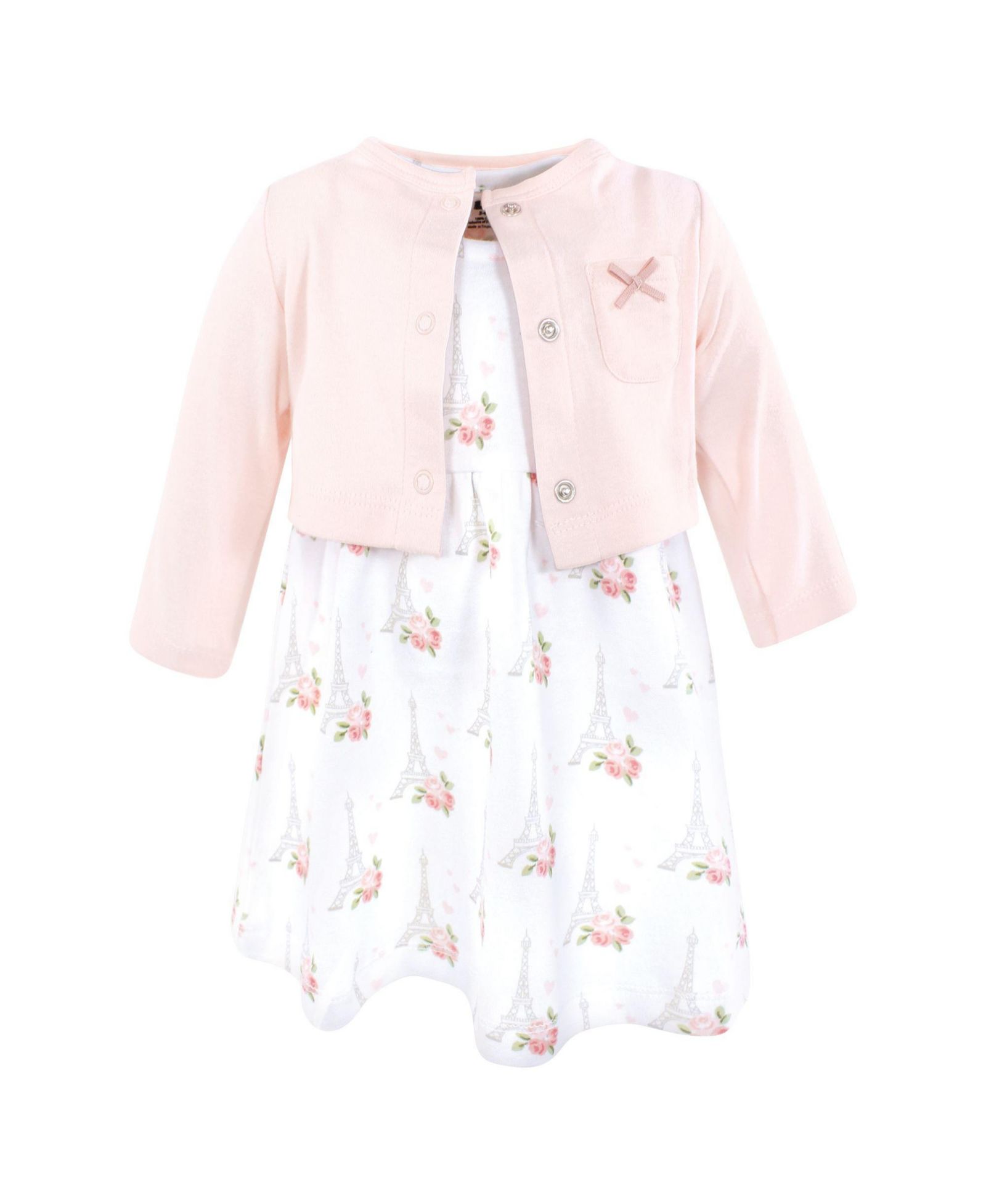 Комплект из платья и кардигана Hudson Baby Cotton Bonjour Paris