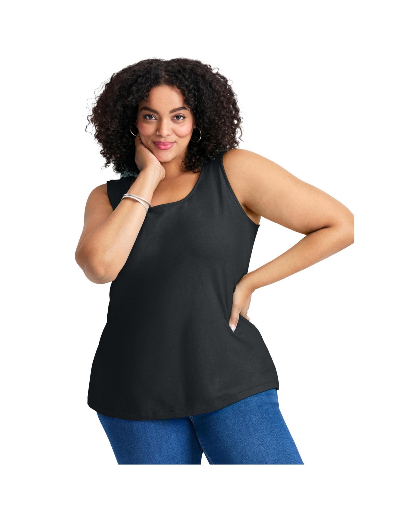 Женский майка Plus Size Basic Layering