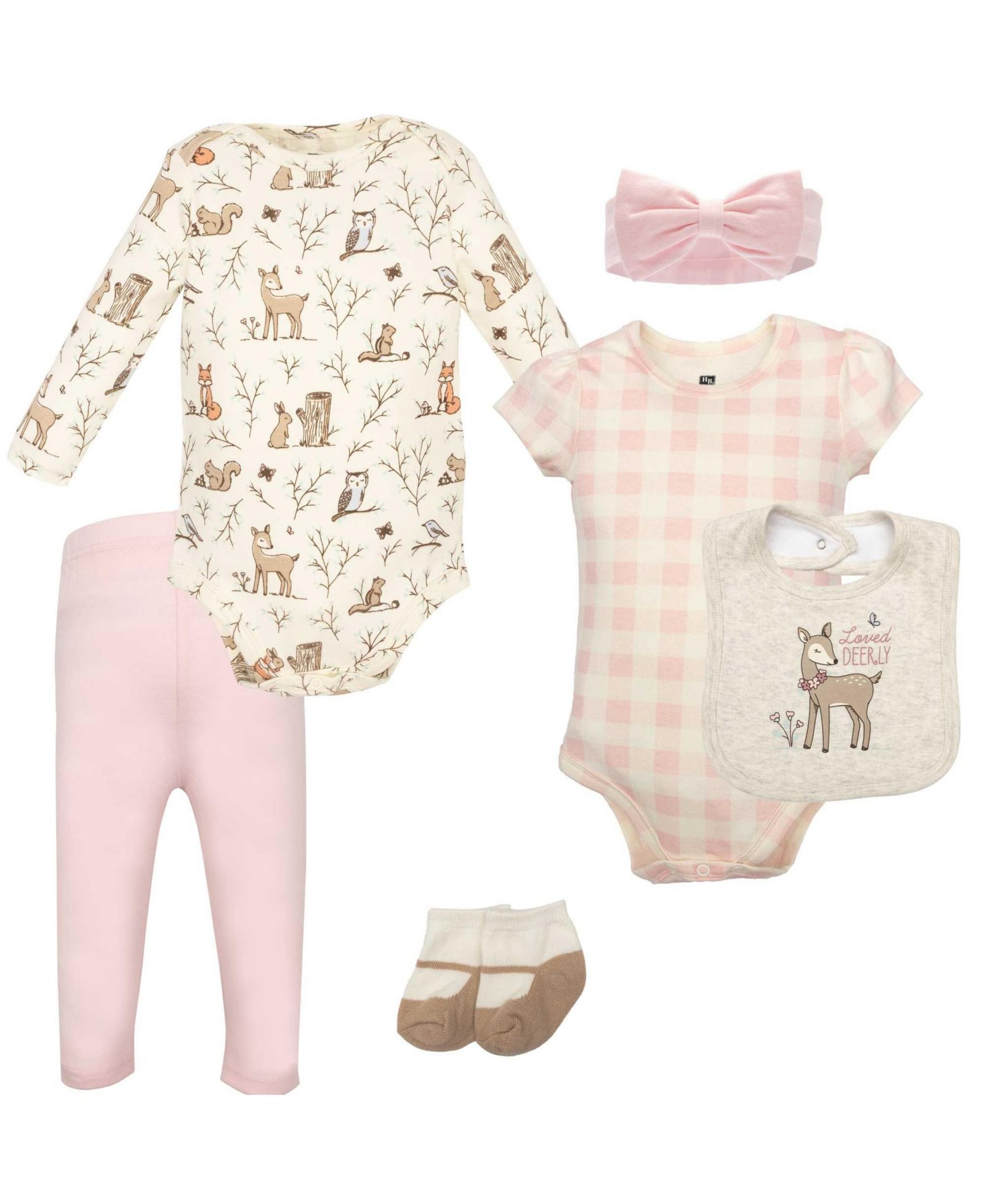 Детский набор одежды Hudson Baby Cotton Layette Set, Enchanted Forest