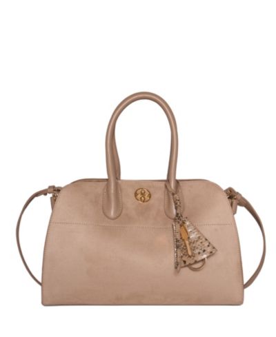 LIKE DREAMS Aurora Top Handle Suede Tassel Medium Satchel Bag