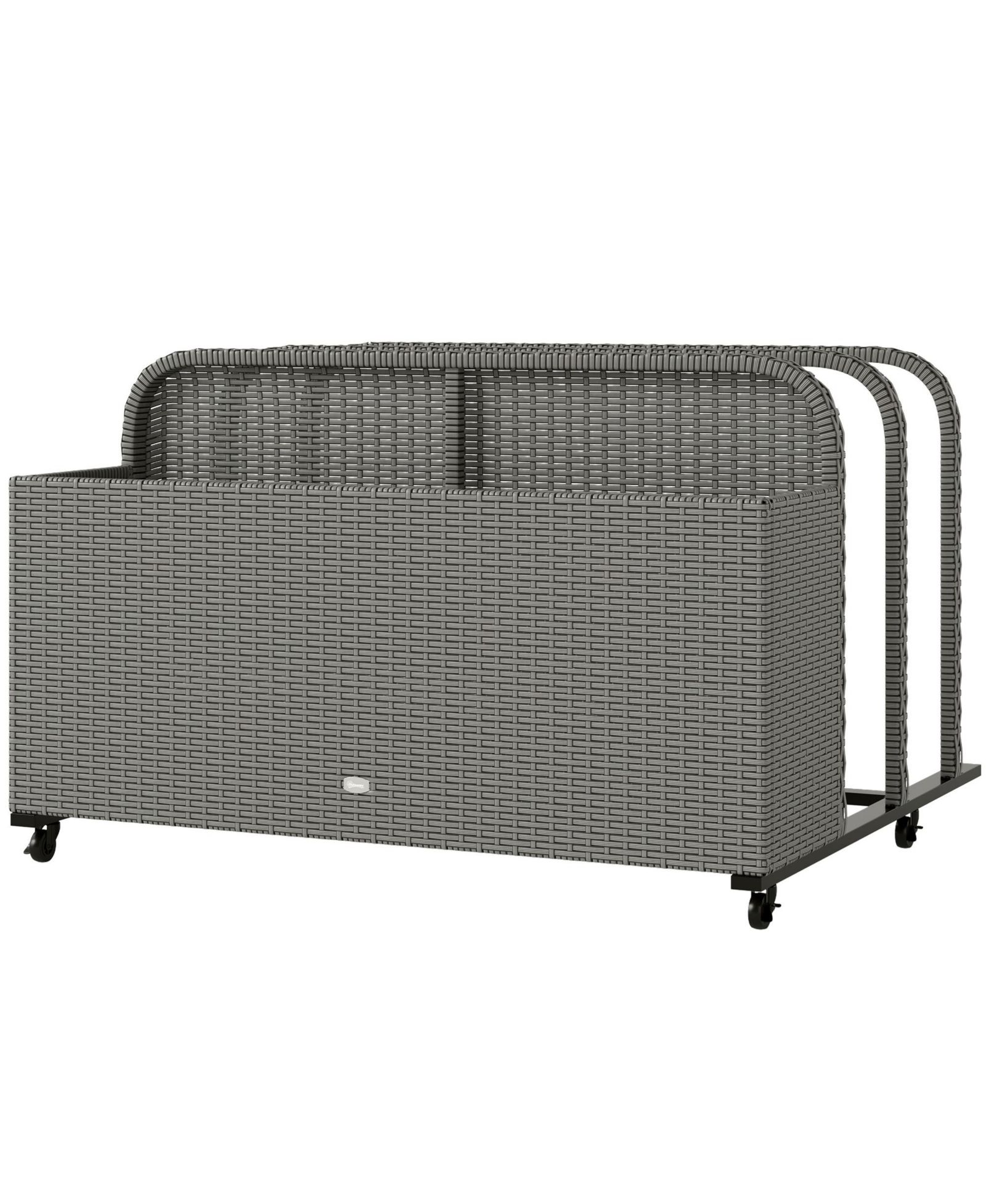 Outsunny Wicker Pool Float Storage Organizer, Pool Float Holder
