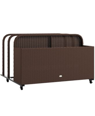 Outsunny Wicker Pool Float Storage Organizer, Pool Float Holder
