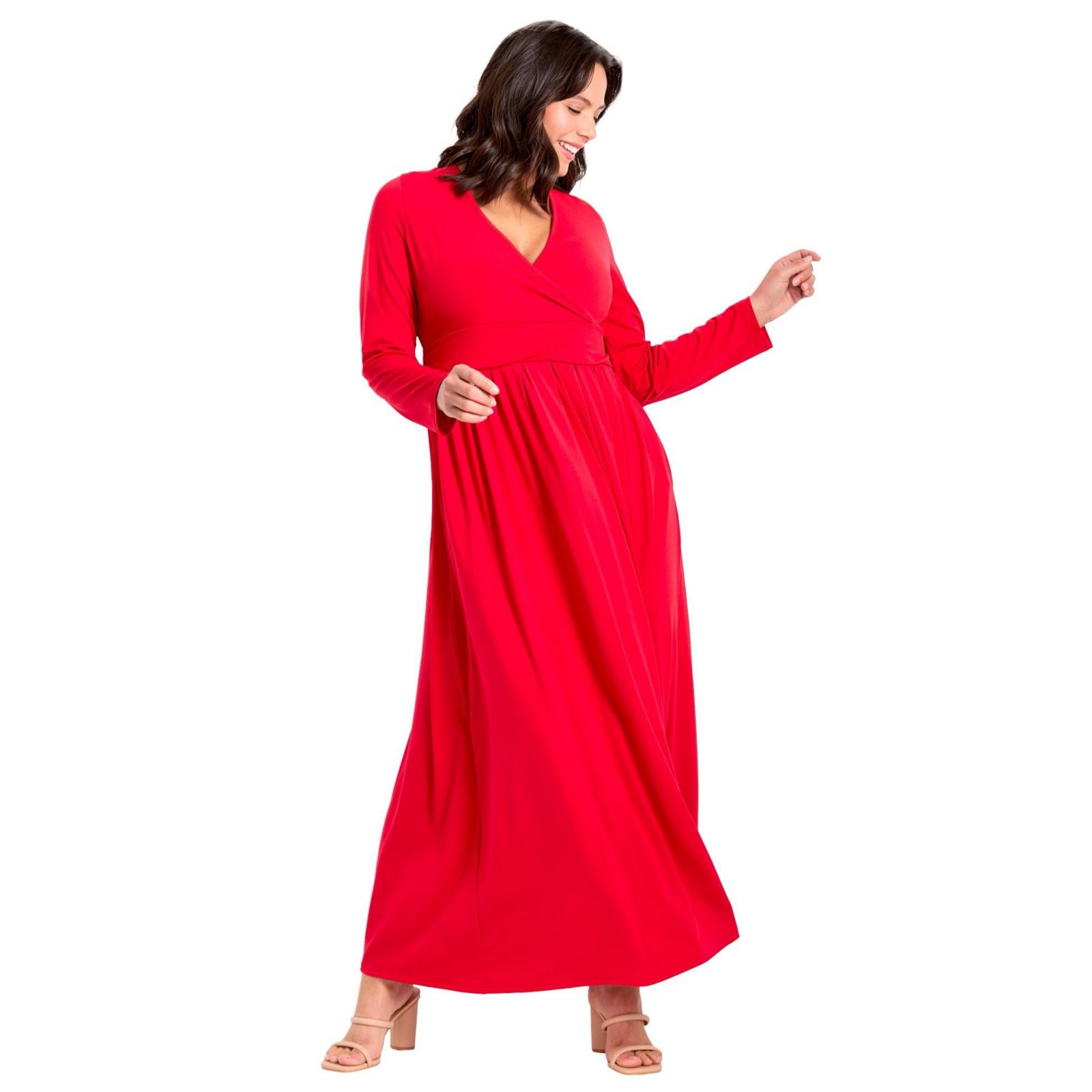Женское макси-платье Avenue Plus Size Faux Wrap Flare