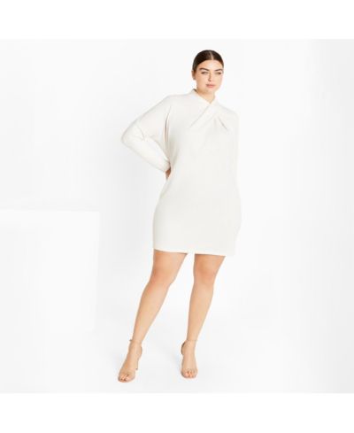 Женское платье CITY CHIC Plus Size с запахом на шее