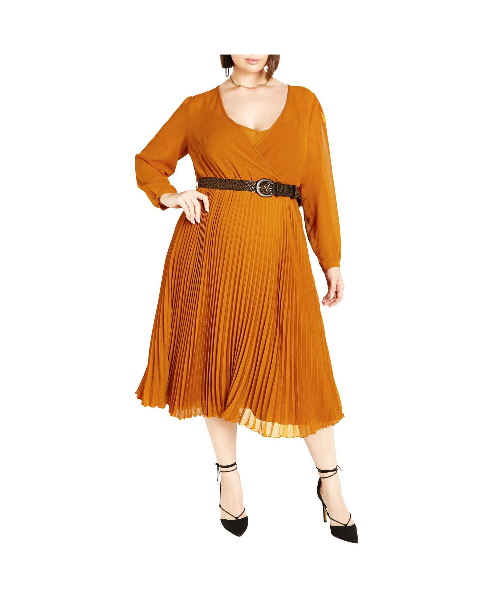 CITY CHIC Plus Size Precious Pleat Dress