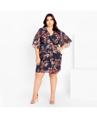 CITY CHIC платье Plus Size с цветным принтом