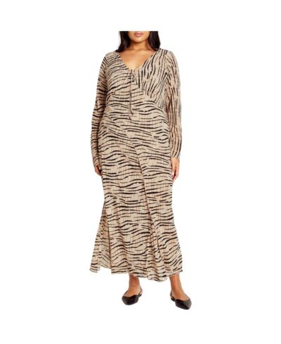 CITY CHIC Plus Size Anthea Print Maxi Dress