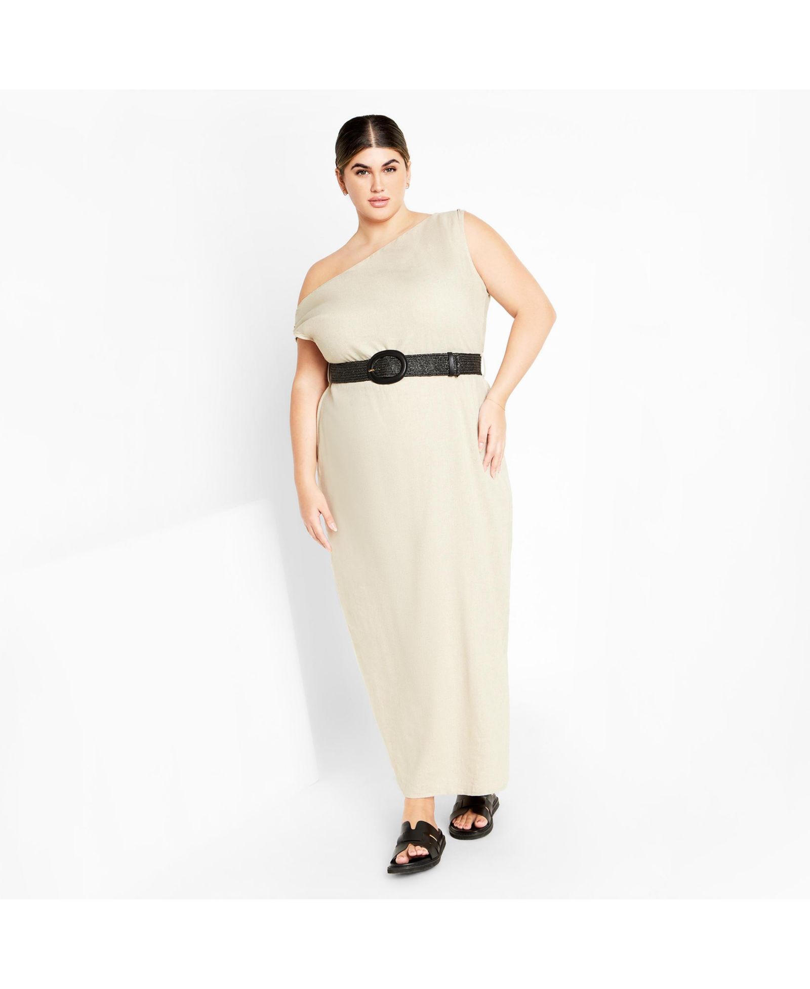 CITY CHIC Plus Size Millie Linen Maxi Dress