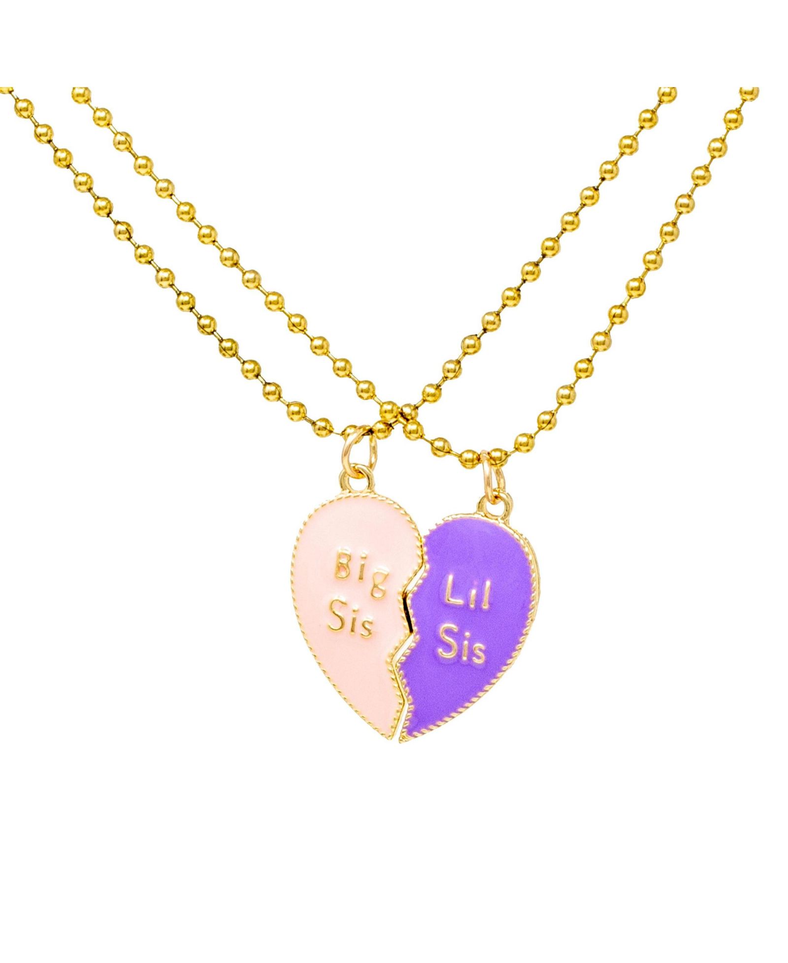 ZOMI GEMS Детский набор магнитных ожерелий Sis & Lil Sis Heart