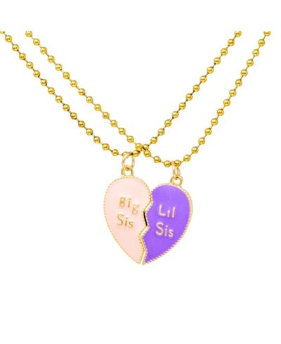 ZOMI GEMS Детский набор магнитных ожерелий Sis & Lil Sis Heart