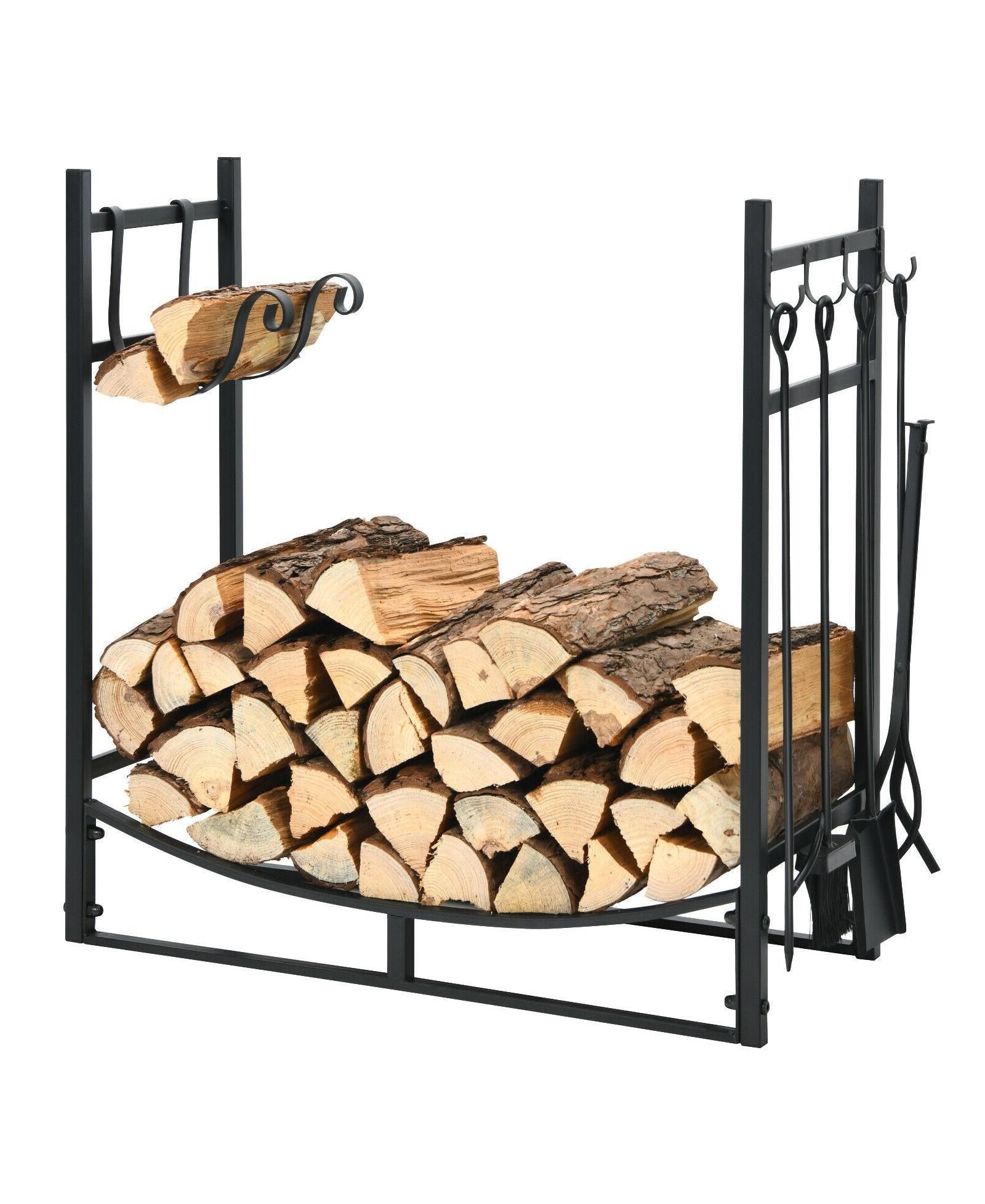 Стойка для дров SUGIFT 30 Inch Indoor and Outdoor с 4 наборами инструментов