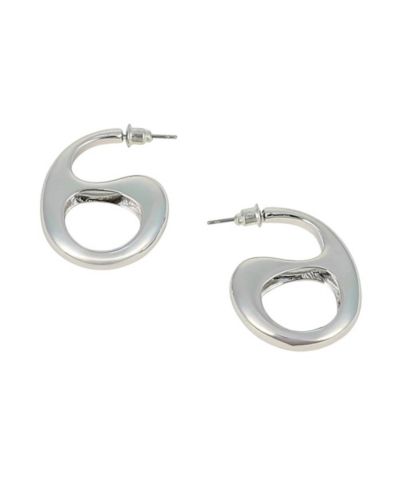Женские серьги SOHI Chrome The Mid-Gloss Bolt Hoop