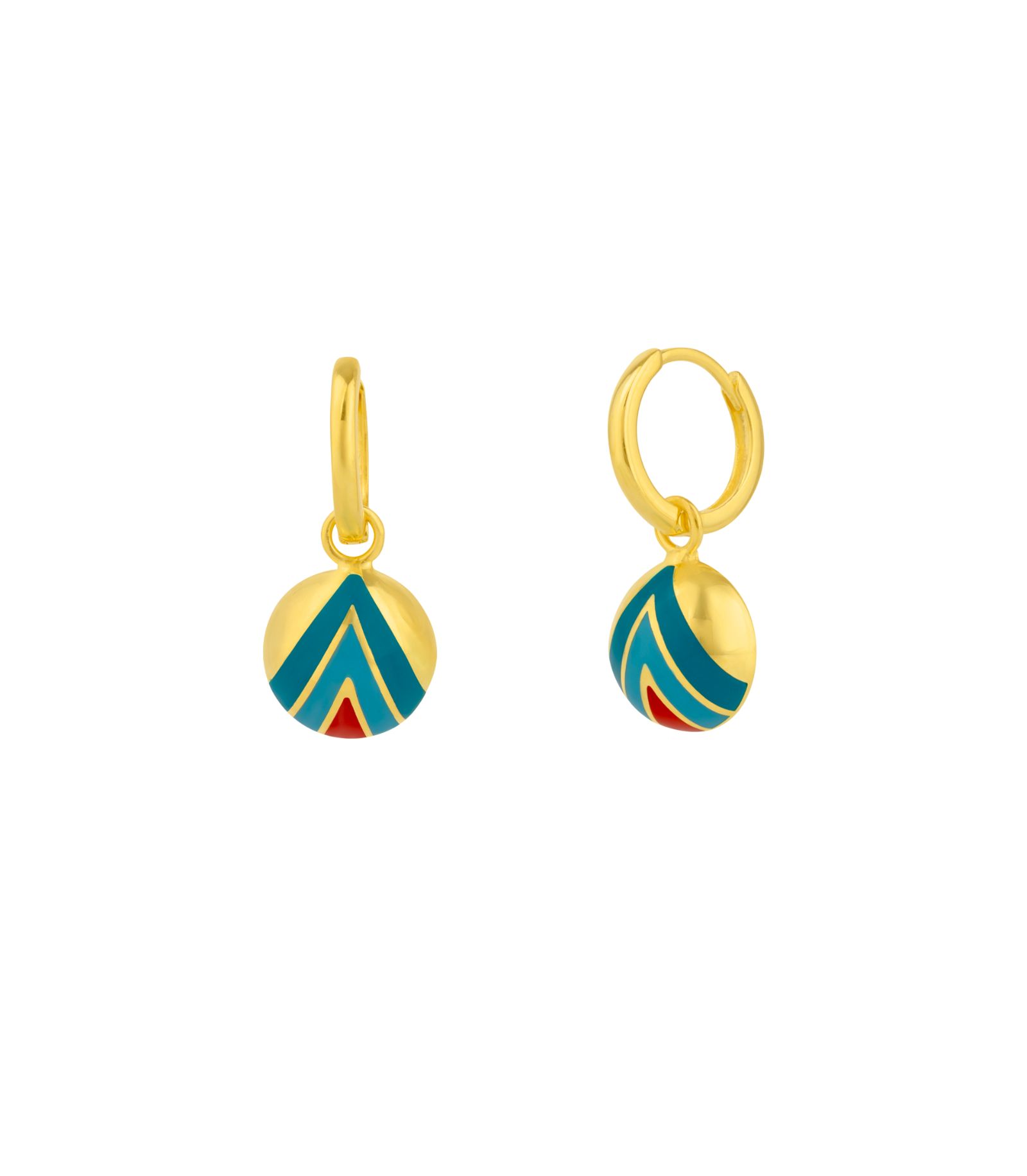 Spero London Enamel Five Color Sterling Earrings
