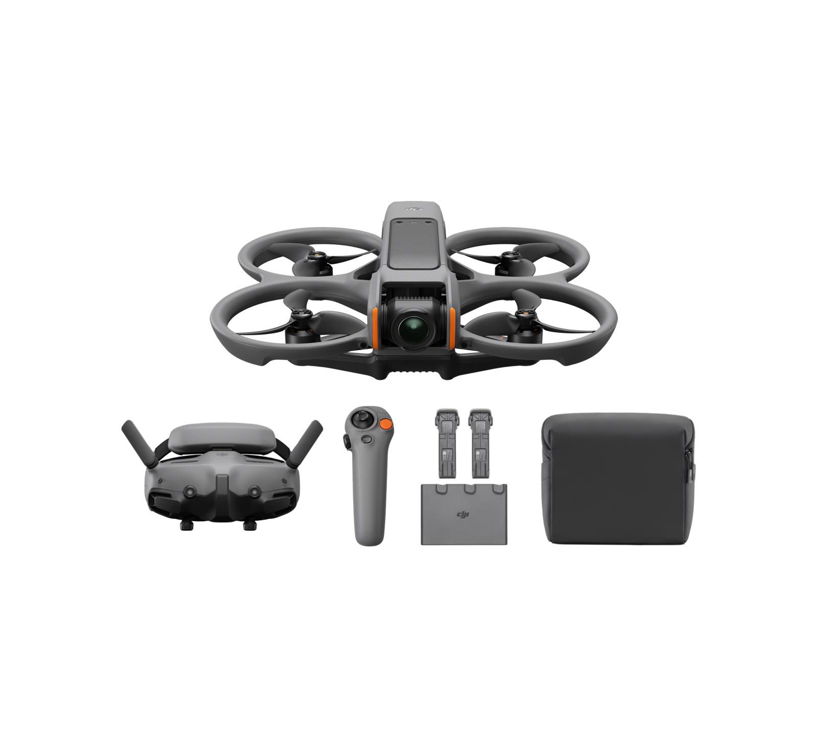 DJI Avata 2 Fly More Combo (3 Batteries) 4K/60fps HDR Drone, 23-Minute Flight Time, Built-in Propeller Guard
