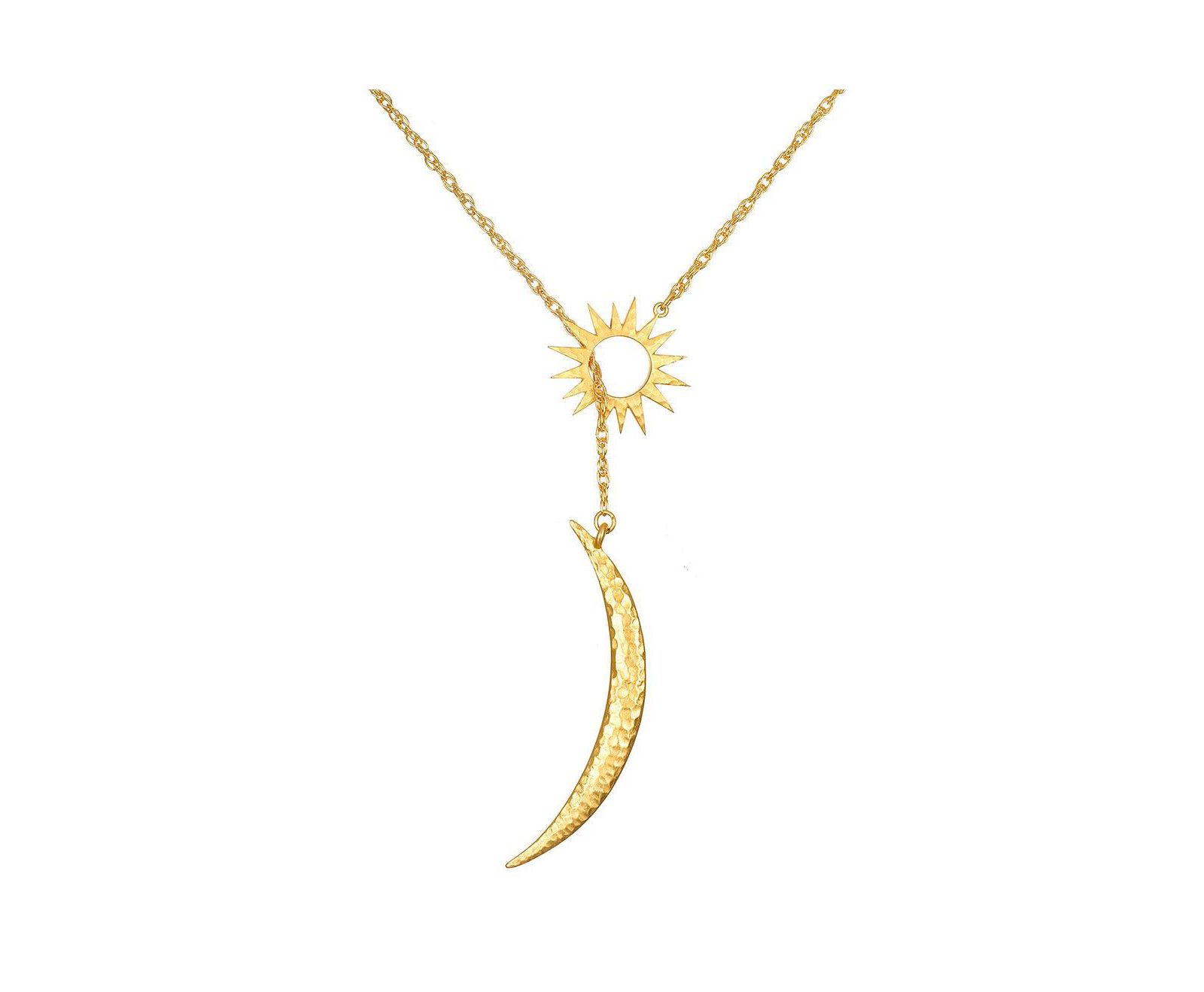 Satya Jewelry ожерелье-лариат Woven Dreams Celestial Sun and Moon