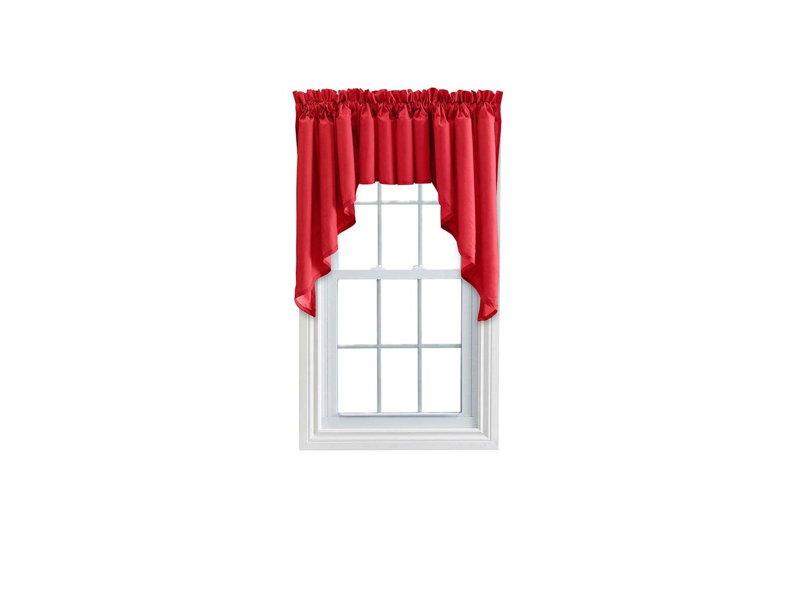 Комплект штор Ellis Curtain Stacey 3" Rod Pocket High Quality Fabric Solid Color Window Lined Swag Set