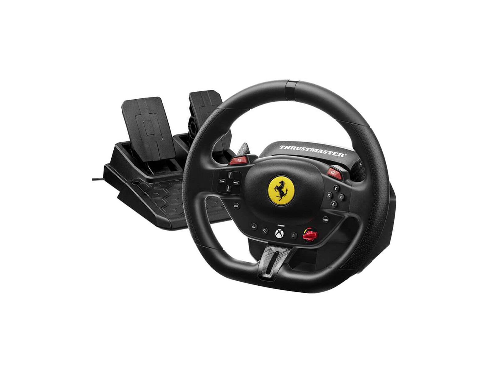 Thrustmaster T98 Ferrari 296 GTS Wired USB Force Feedback Racing Wheel and Pedal Set, 2-Piece Set for Xbox, PC