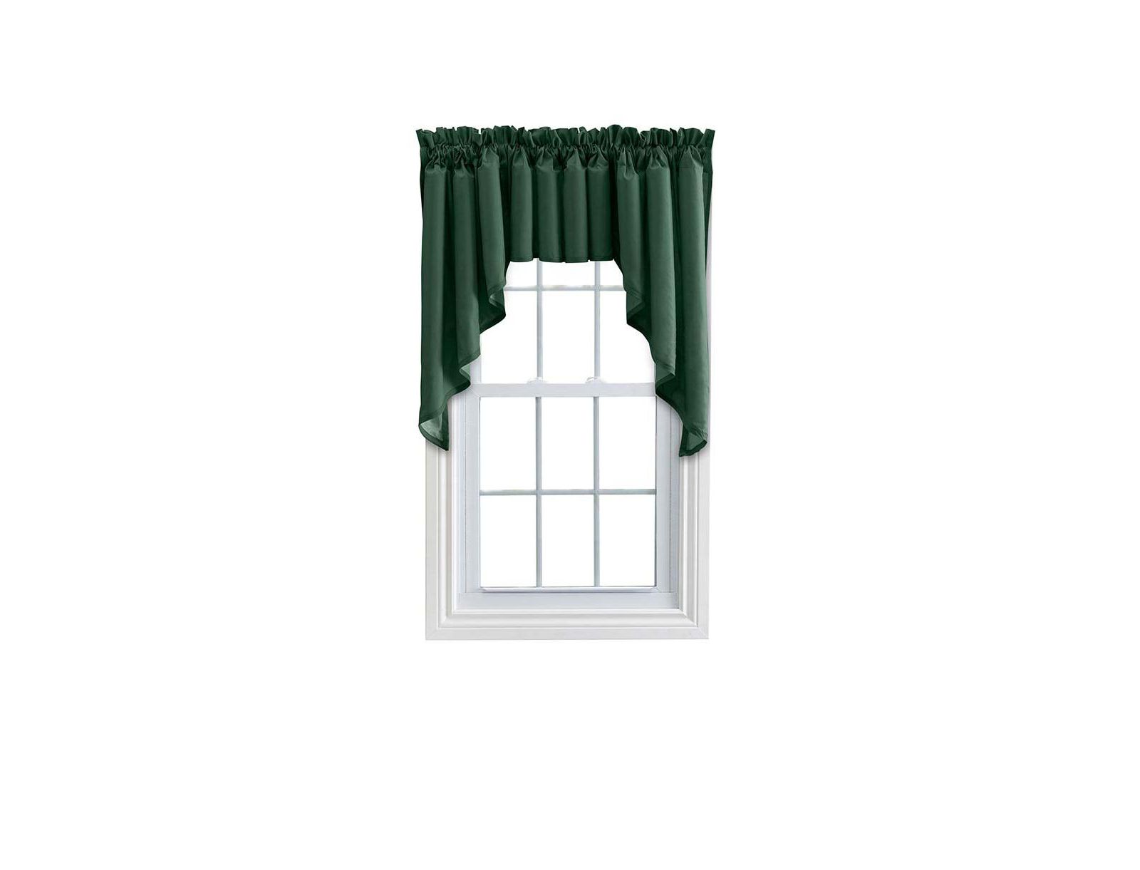 Ellis Curtain Ellis Stacey 3"Rod Pocket High Quality Fabric Solid Color Window Lined Swag Set Harvest
