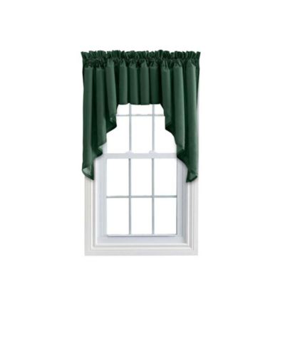 Ellis Curtain Ellis Stacey 3"Rod Pocket High Quality Fabric Solid Color Window Lined Swag Set Harvest
