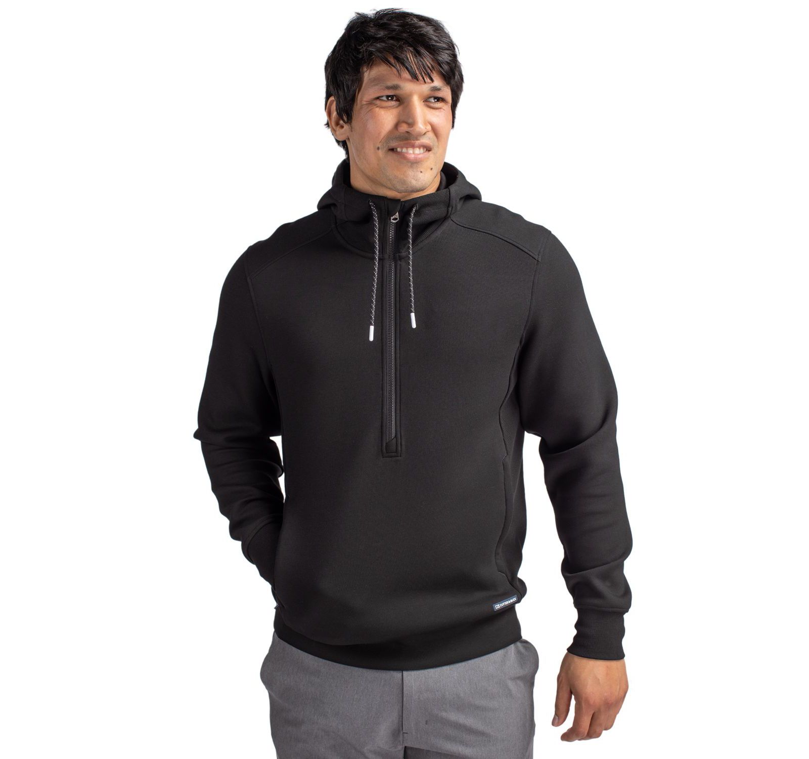 Мужской джемпер Cutter & Buck Roam Half Zip Long Sleeve Hooded Pullover