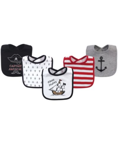 Hudson Baby Boys 5Pk Interlock Bibs