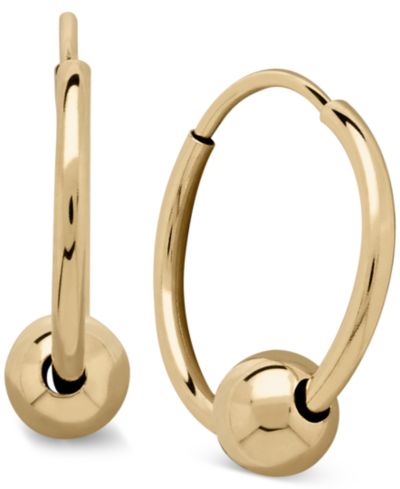 Macy's Детские серьги-кольца из золота 14k