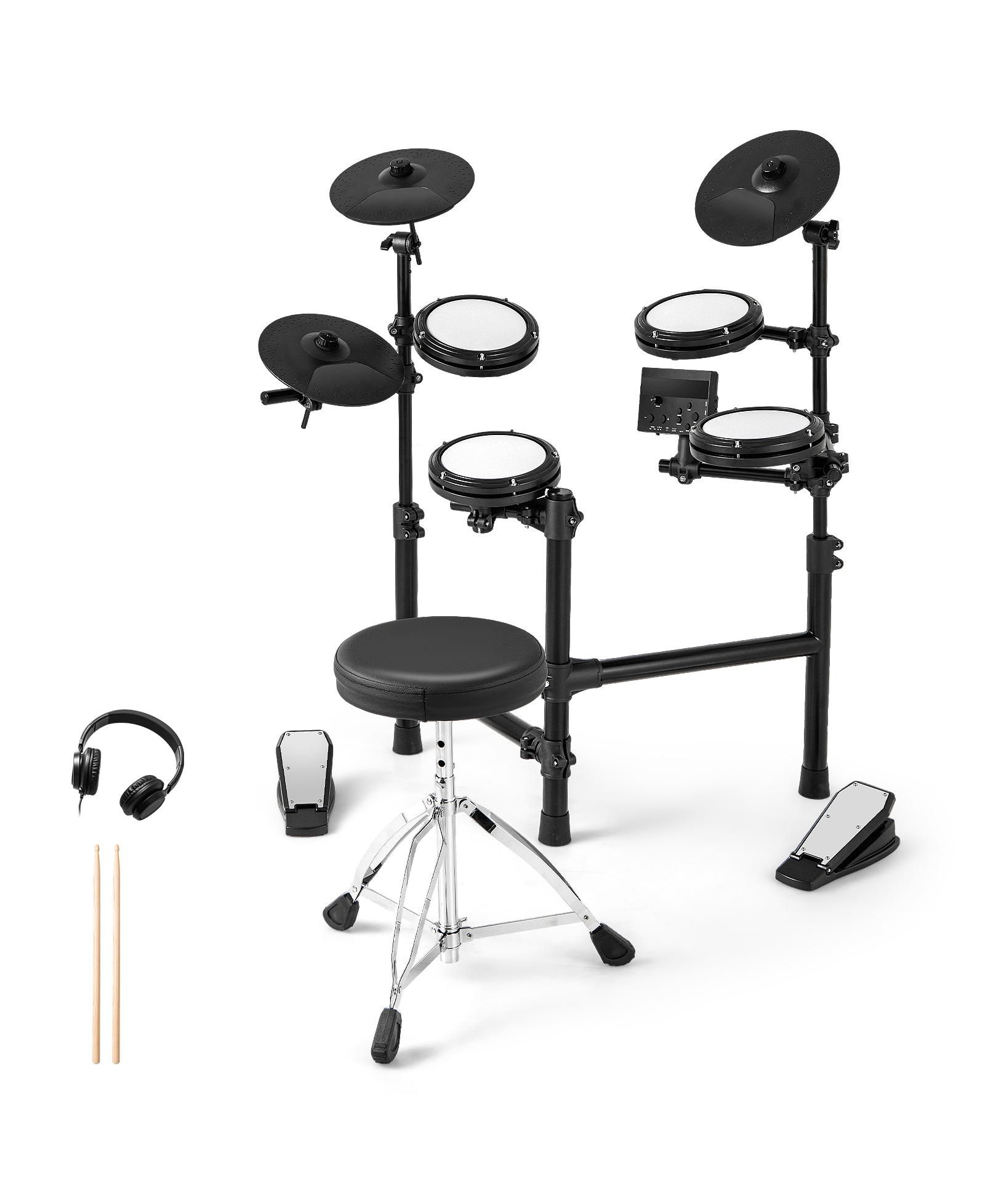 SUGIFT Электронный барабан, складная ударная установка с 10 демо-песнями USB MIDI и 2 палочками