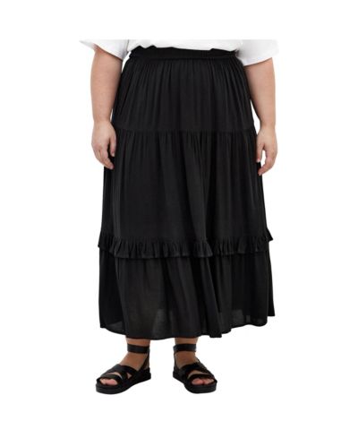 CITY CHIC Plus Size Devine Beauty Plain Skirt