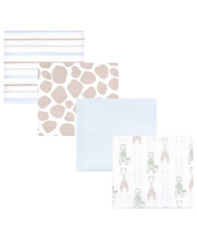 Набор фланелевых одеял Hudson Baby Cotton, 4 шт., Modern Safari Friends