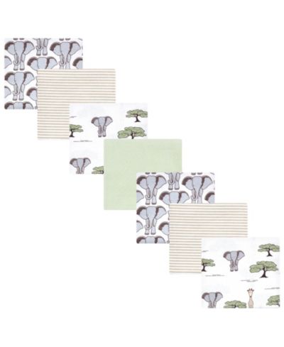 Набор из 7 одеял Hudson Baby Cotton Flannel Receiving Blankets Wild Safari Adventures One Size