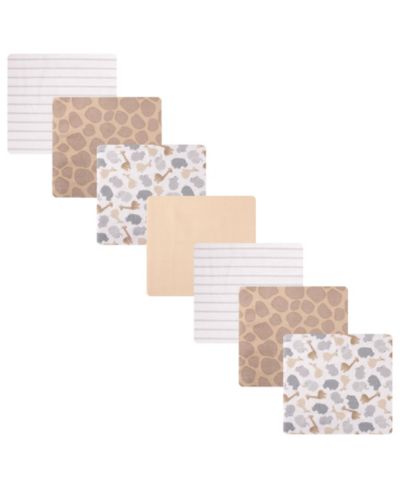 Набор из 7 фланелевых одеял Hudson Baby Cotton, Safari Friends, One Size