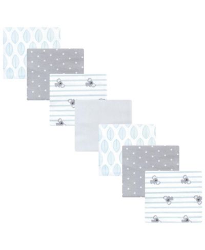 Набор фланелевых одеял Hudson Baby Cotton, 7 шт., Koala Stripe, One Size