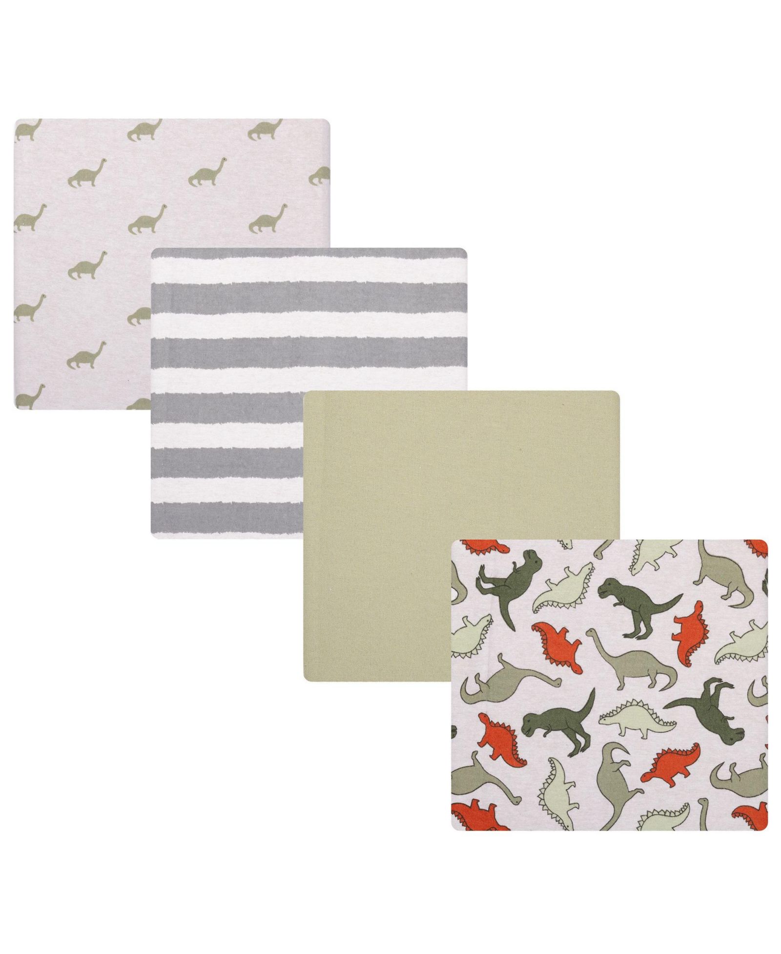 Комплект из 4 фланелевых одеял для новорожденных Hudson Baby Cotton Flannel