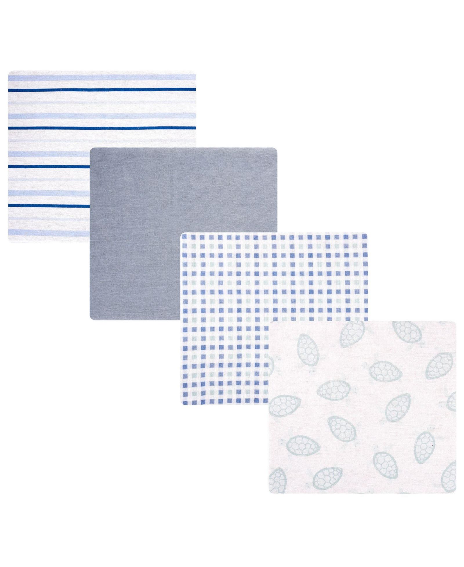 Набор фланелевых одеял Hudson Baby Cotton 4-Pack, Little Sea Turtle