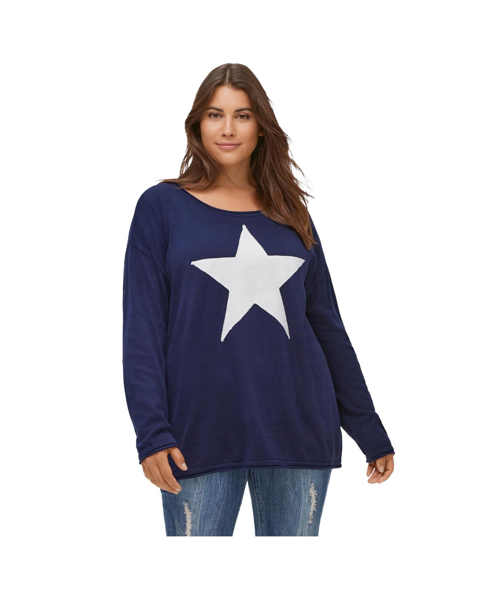ellos свитер Women's Plus Size Star Applique