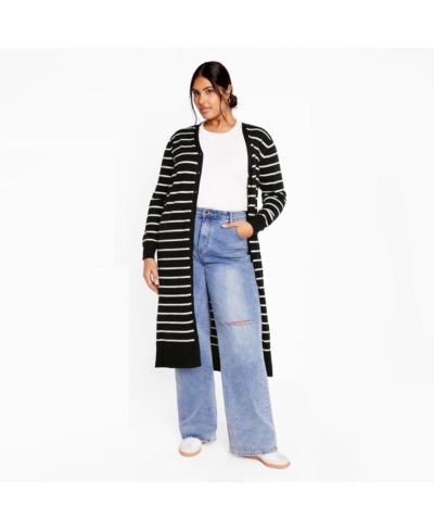 CITY CHIC Plus Size Josie Stripe Cardigan