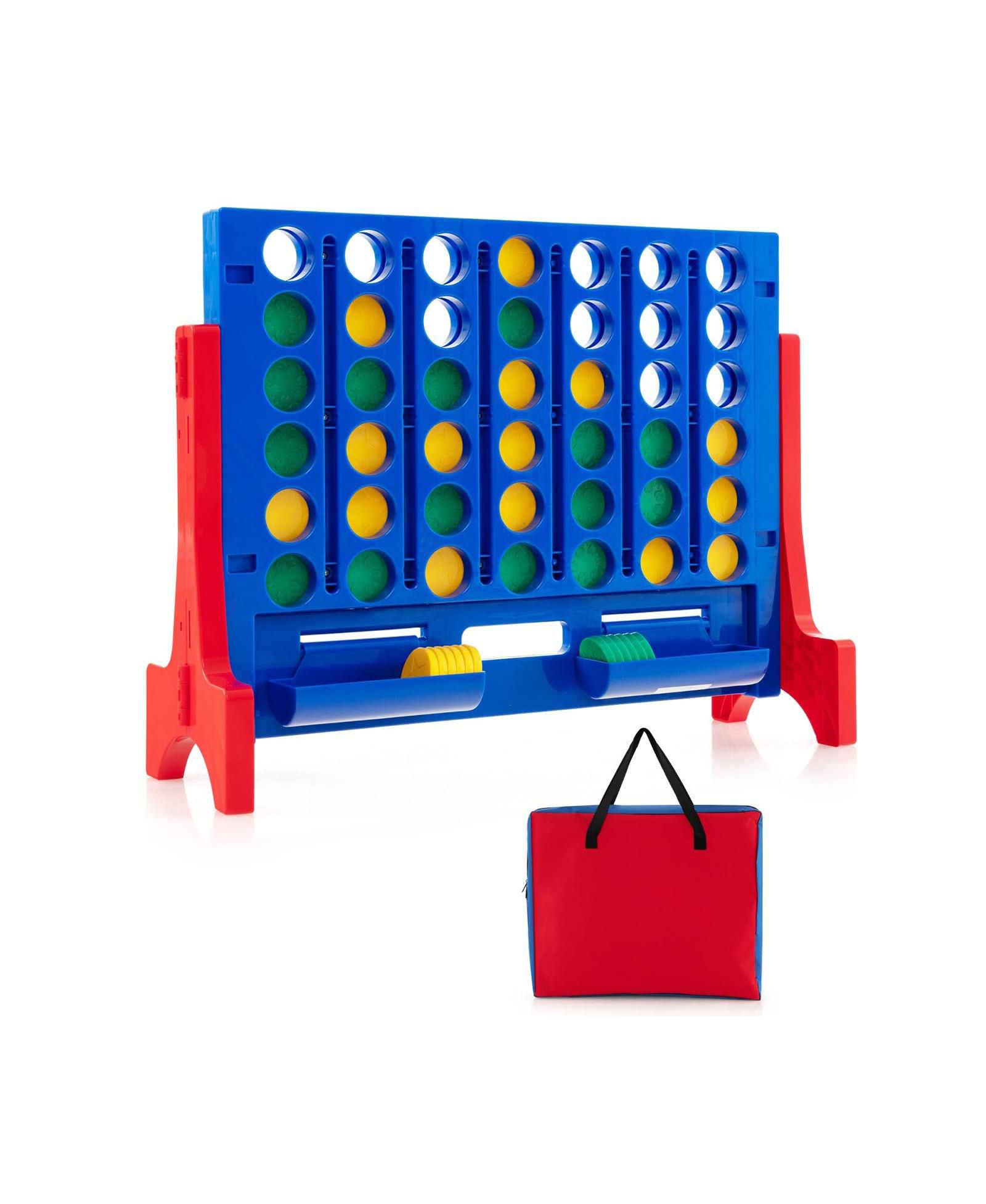 Mecale Jumbo 4-to-Score Connect Game Set with Carrying Bag and 42 Coins
