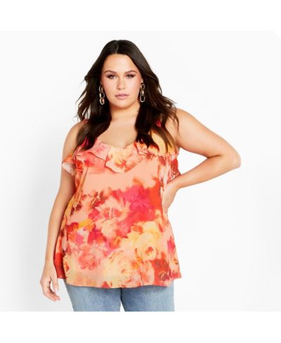 CITY CHIC Plus Size Peta Print Top